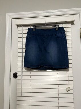 Dark Blue Denim Mini Skirt - Sleek Casual Mini